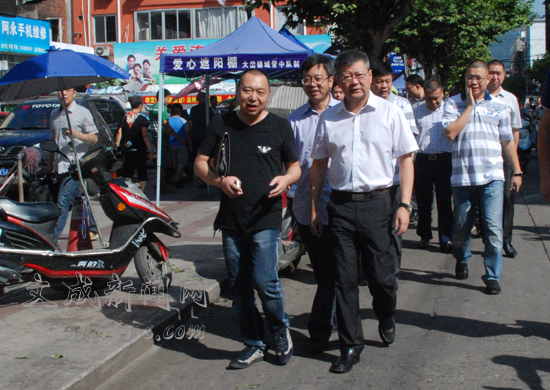县委书记汪驰到大峃镇调研